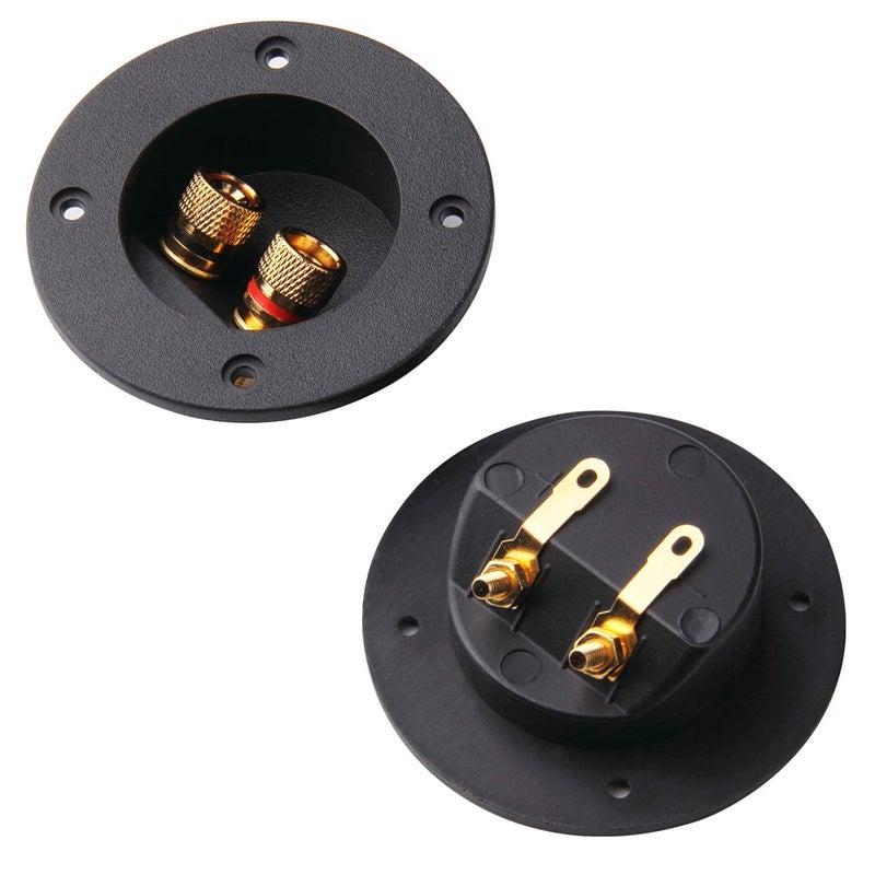 Arroyner 5Pcs 3-Inch Speaker Box Terminal Cup DIY 2-Way Speaker Box Terminal Binding Post Round Spring Cup Connector - Image 4